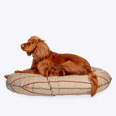Danish Design Heritage Herringbone Quilted Mattress Dog Bed with Dog