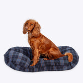 Danish Design Lumberjack Quilted Mattress Dog Bed Navy