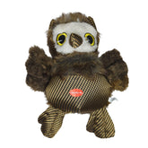 Plush owl toy dog toy with a textured body