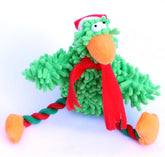 Petface Christmas Noodle Bird Green Dog Toy Small