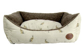 Snug & Cosy Hare Print Dog Bed