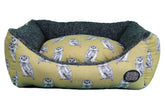 Owl Print Dog Bed