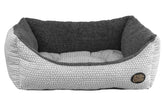 Grey Polka Dog Dog Bed