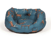 Danish Design Woodland Stag Deluxe Slumber Dog Bed in midnight blue