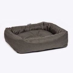 Danish Design Anti Bac Snuggle Dog Bed in Green showing the side #colour_green