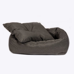 Danish Design Anti Bac Snuggle Dog Bed in Green showing the removable cushion #colour_green