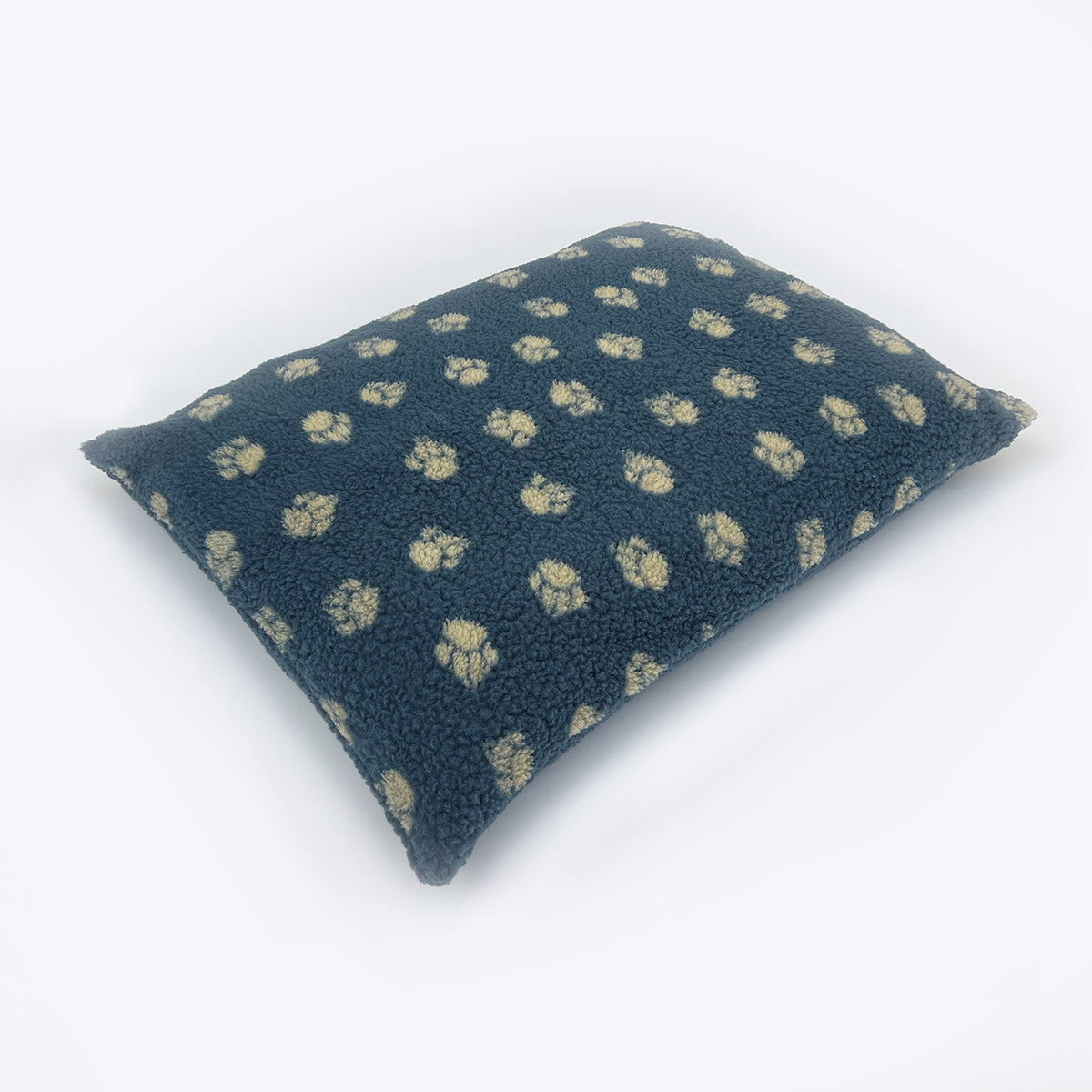 Danish Design Blue Sherpa Fleece Deep Duvet Dog Bed – Harbour Paw Side View