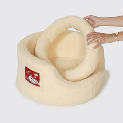 Danish Design My First Bed - Sherpa Fleece Puppy Dog Bed, Cream