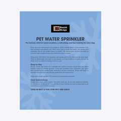 Danish Design Pet Cooling Water Sprinkler Packaging Back