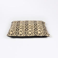 Danish Design Sherpa Fleece Deep Duvet Dog Bed – Neutral Geometric