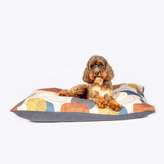 Danish Design Colour Block Deep Duvet Dog Bed Steel With Dog