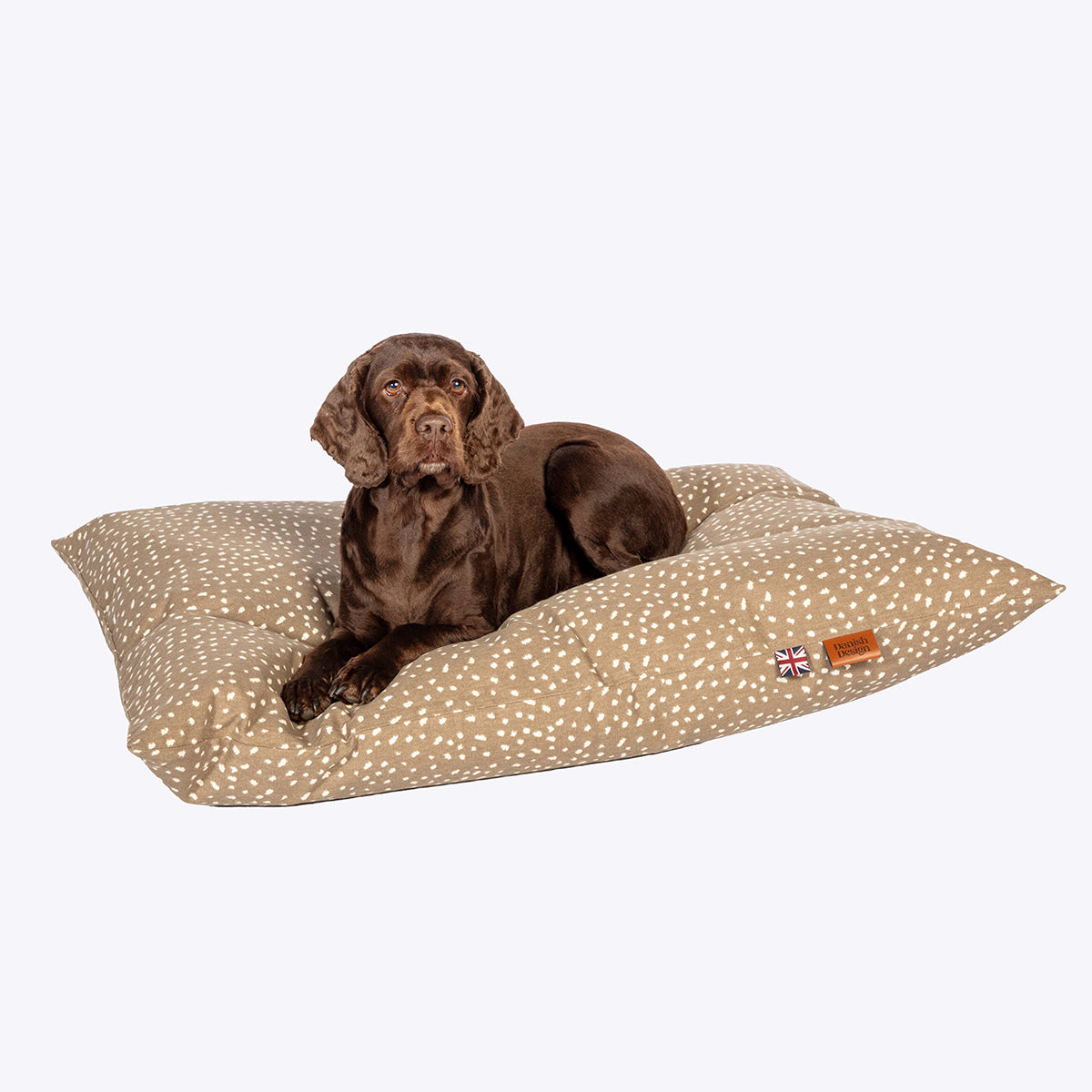 Danish Design Dapple Deep Duvet Dog Bed with Chocolate Labrador