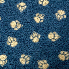 Danish Design Blue Sherpa Fleece Deep Duvet Dog Bed – Harbour Paw Close Up