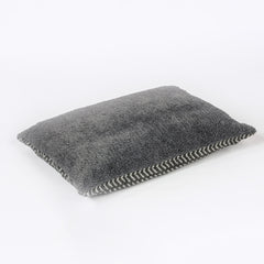 Danish Design Sherpa Fleece Charcoal Arrows Duvet Dog Bed showing the grey fleece side