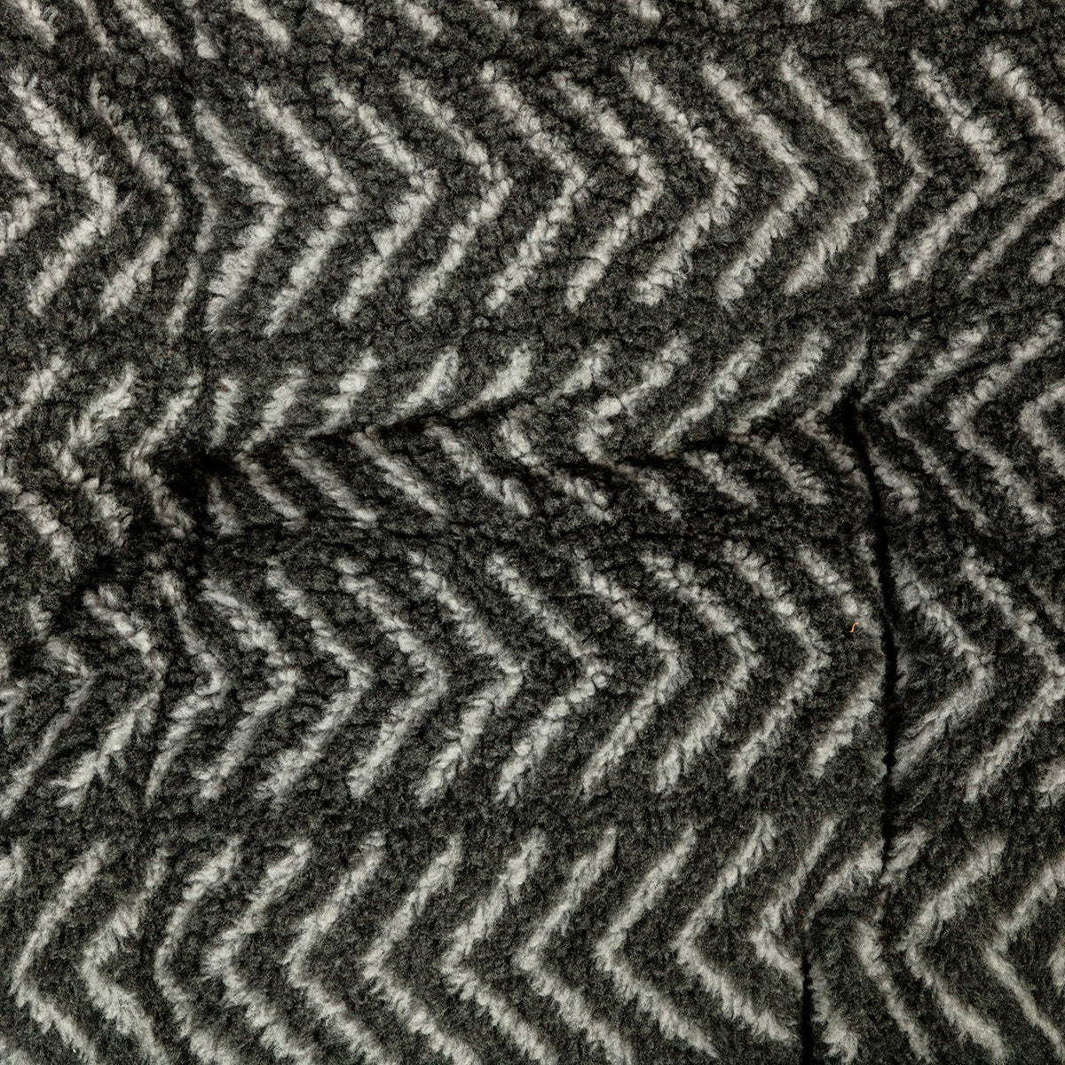 Danish Design Sherpa Fleece Quilted Mattress Dog Bed in Charcoal Arrow Design close up #Colour_Charcoal Arrows (Tonal Greys)