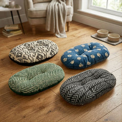 Danish Design Sherpa Fleece Quilted Mattress Dog Beds showing all the 4 different designs