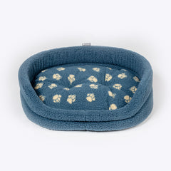 Danish Design Sherpa Feece Slumber Dog Bed Blue Harbour