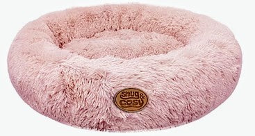 Snug and Cosy Anti Anxiety Donut Dog Bed - Pink