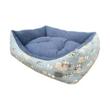 Farmyard Blue Dog Bed Fleece