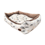 Snug and Cosy Farmyard Rectangle Dog Bed Cream