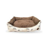 Snug and Cosy Farmyard Rectangle Dog Bed Cream