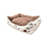 Snug and Cosy Farmyard Rectangle Dog Bed Cream