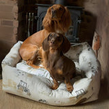 Snug and Cosy Farmyard Rectangle Dog Bed Cream