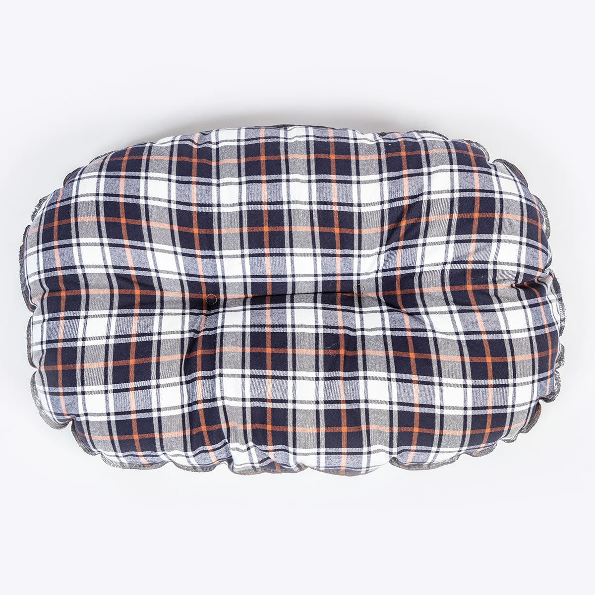 Danish Design Lumberjack Quilted Mattress Dog Bed in White Top View