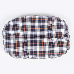 Danish Design Lumberjack Quilted Mattress Dog Bed in White Top View