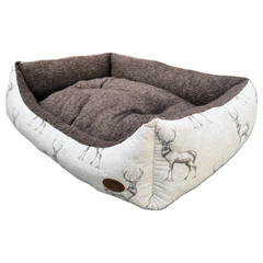 Snug and Cosy Moorland Stag Rectangle Dog Bed