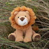 Luis Lion Plush Dog Toy in Grass