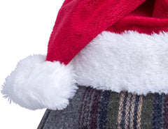 Petface Robin Christmas Dog Toy Tweed Hat