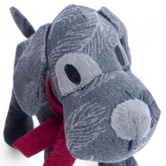 Petface Freddi Grey Feather Dog Toy Small Side Head