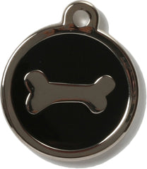 Bow Wow Black Bone Pet ID Tag