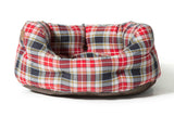 Danish Design Lumberjack Deluxe Slumber Dog Bed-Red/Grey-X-Large