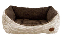 Snug and Cosy Mocha Polka Dot Dog Bed