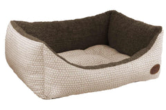 Snug and Cosy Mocha Polka Dot Dog Bed