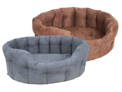 P&L Premium Oval Faux Suede Softee Dog Bed