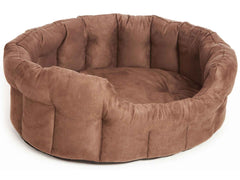 P&L Premium Oval Faux Suede Softee Dog Bed