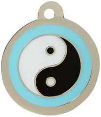 Ying Yang Dog ID Tag Blue